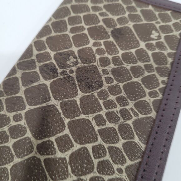 NINA RICCI Vintage Leather Bifold Long Wallet Designer Leopard Brown - Picture 7 of 10